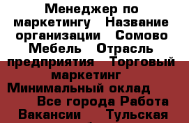 Менеджер по маркетингу › Название организации ­ Сомово-Мебель › Отрасль предприятия ­ Торговый маркетинг › Минимальный оклад ­ 30 000 - Все города Работа » Вакансии   . Тульская обл.